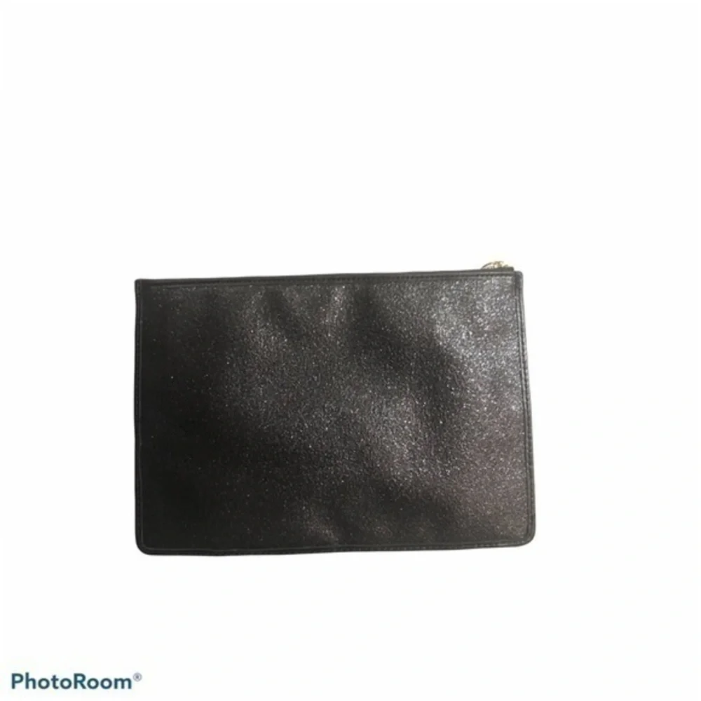 Coach black shimmer cosmetic bag case